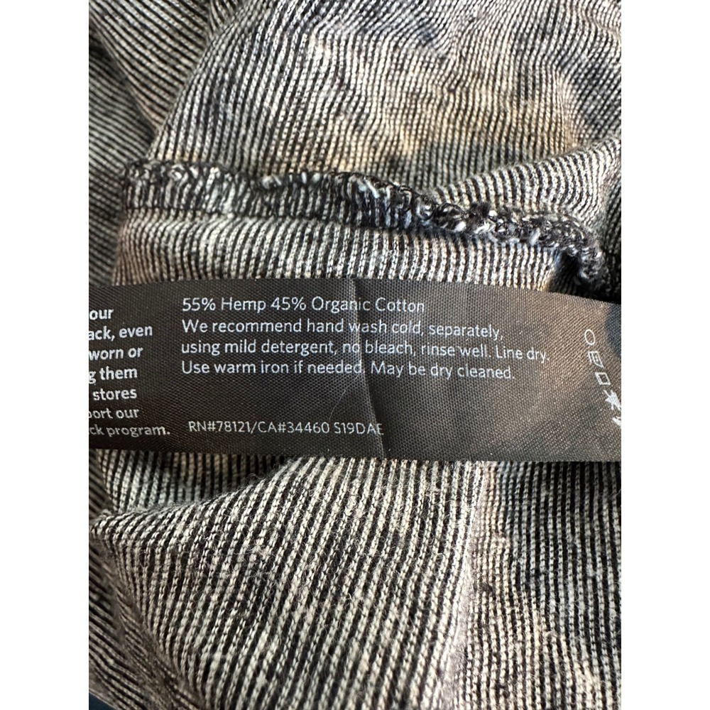 Eileen Fisher Organic Hemp Cotton T Shirt Dress Size XL Grey Stripe Relaxed Fit - Picture 8 of 8